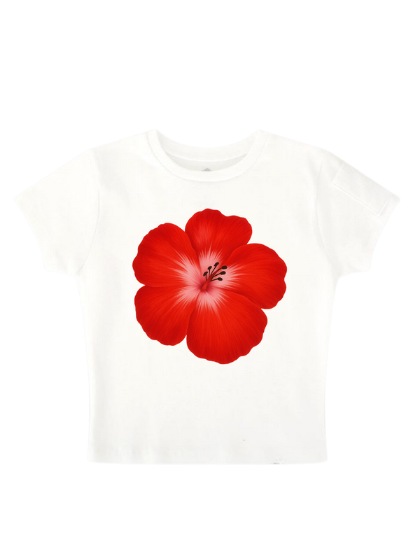 HOT HIBISCUS BABY TEE