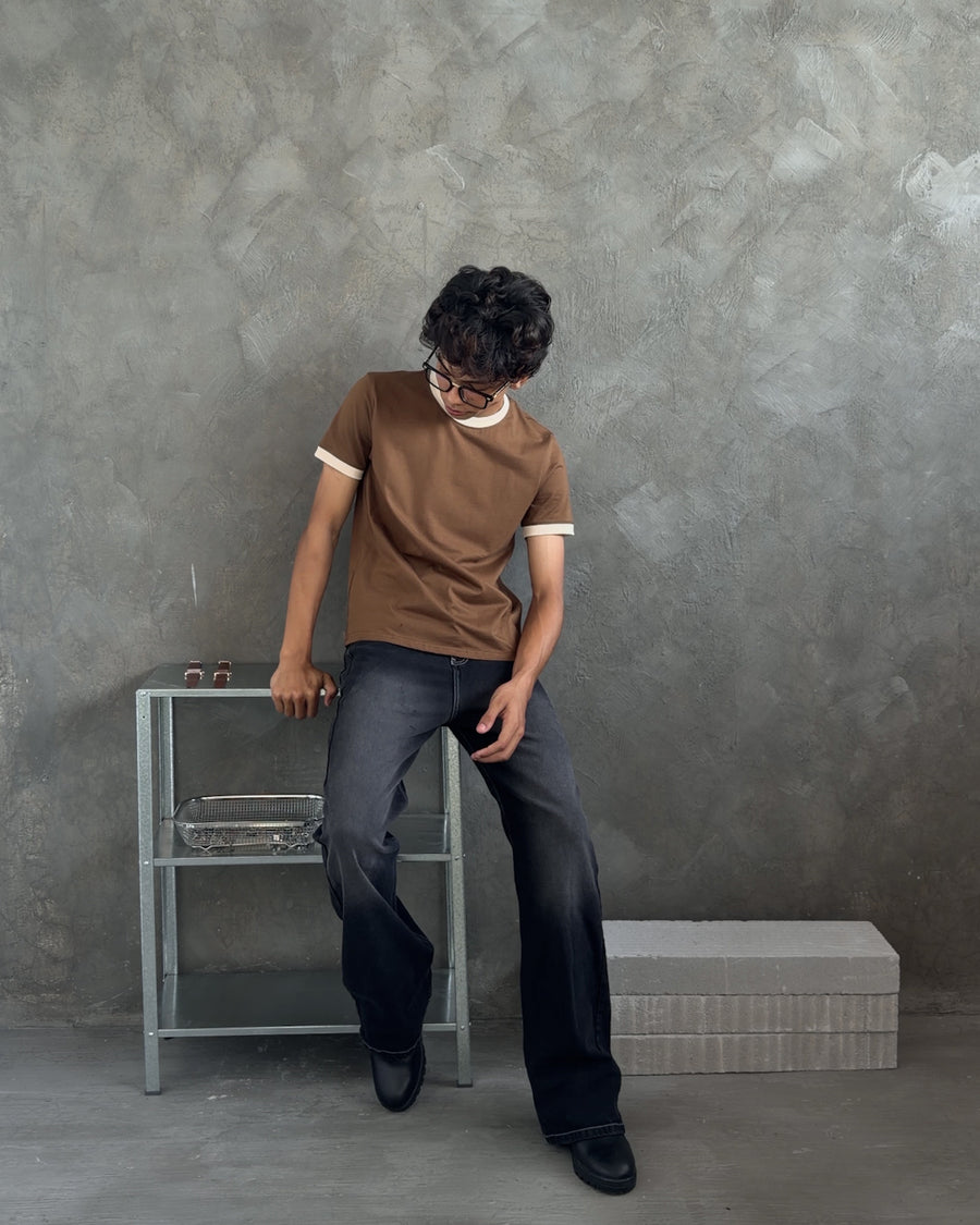 MOCHA RINGER TEE