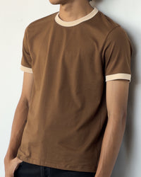 MOCHA RINGER TEE