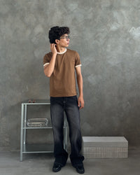 MOCHA RINGER TEE
