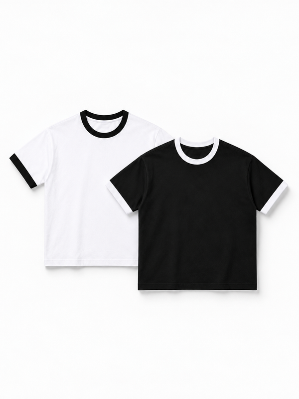 BLACK & WHITE RINGER COMBO