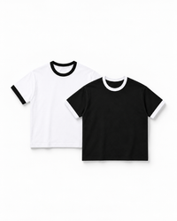 BLACK & WHITE RINGER COMBO