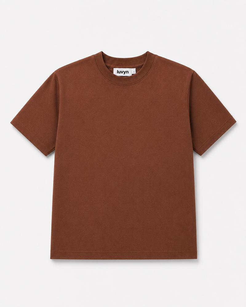 BROWN ESSENTIAL TEE