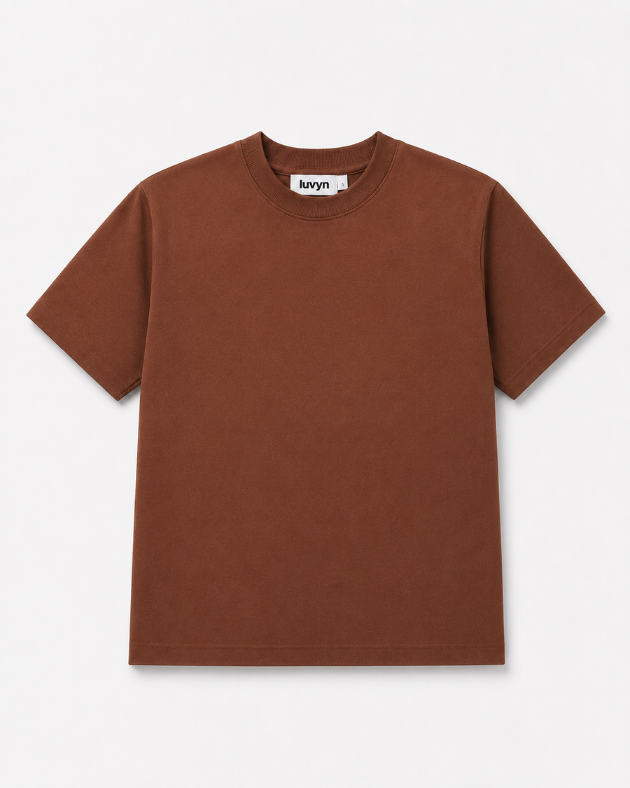 BROWN ESSENTIAL TEE