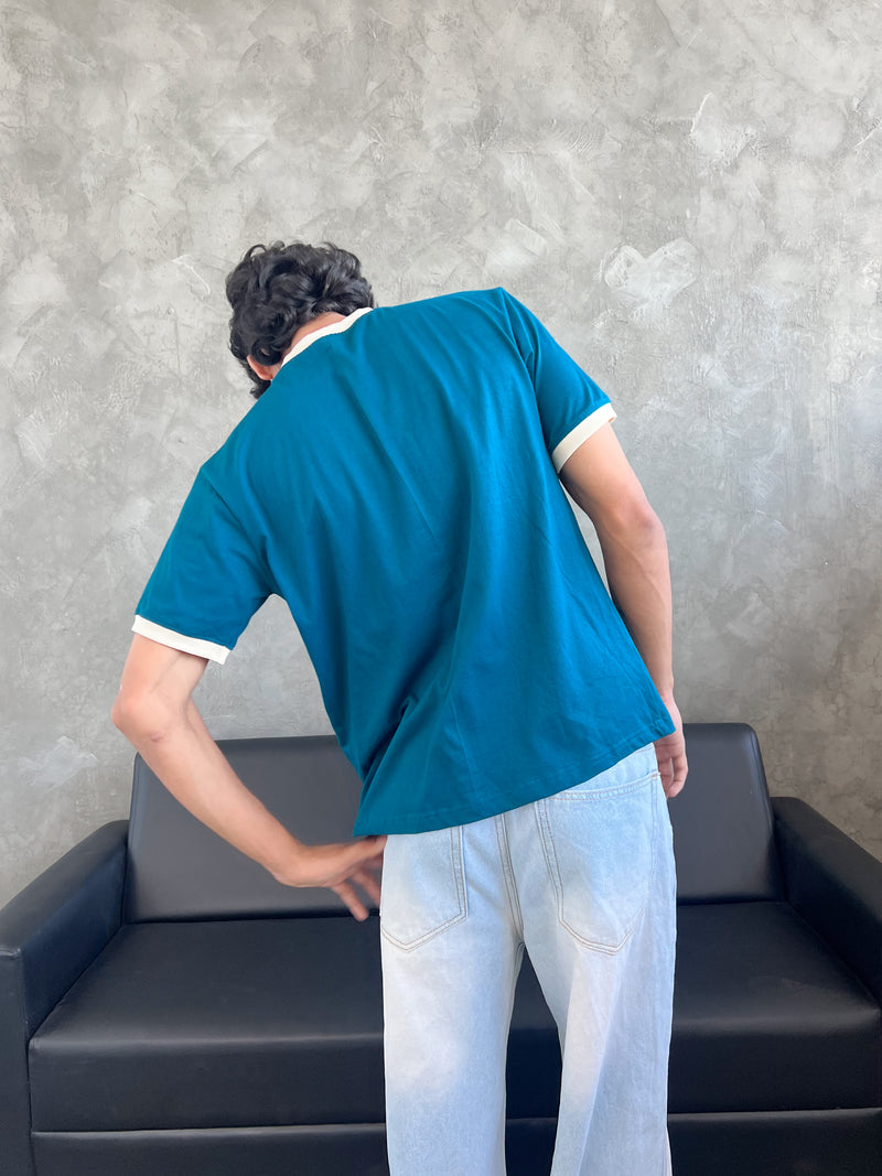 TEAL RINGER TEE