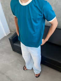 TEAL RINGER TEE