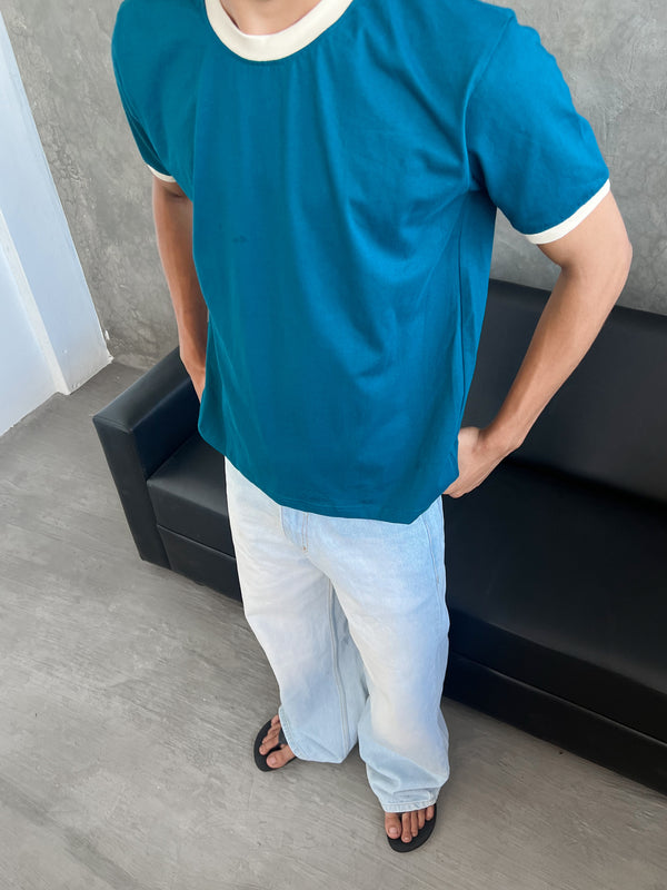 TEAL RINGER TEE