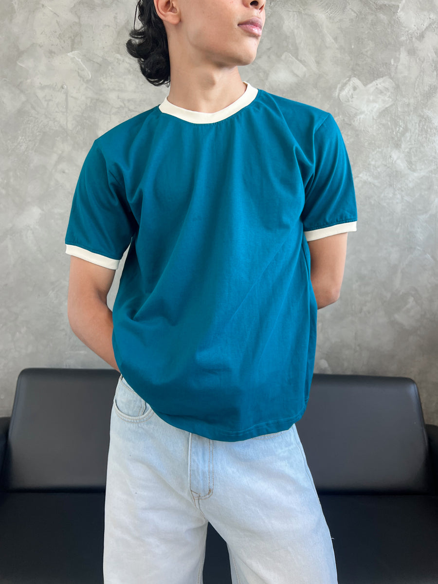 TEAL RINGER TEE