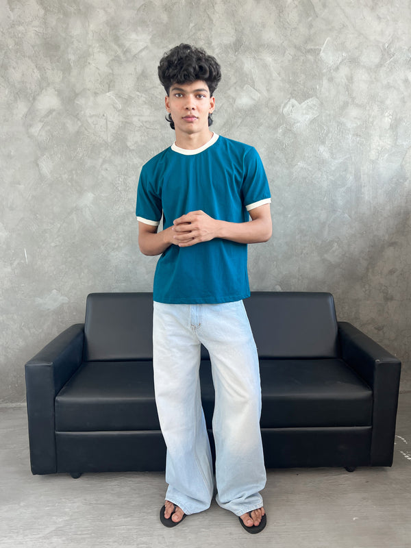 TEAL RINGER TEE