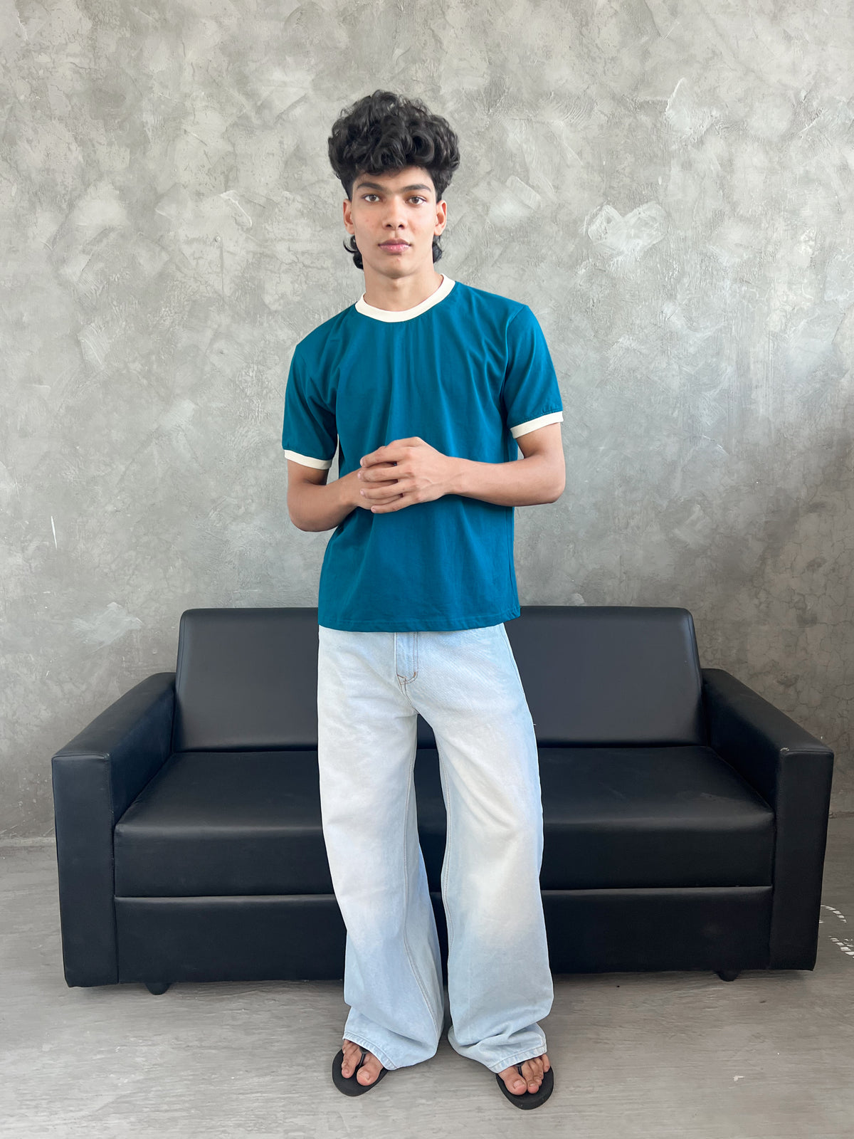 TEAL RINGER TEE