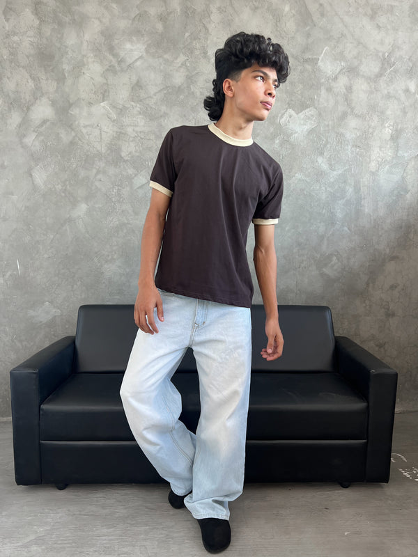 MOCHA RINGER TEE
