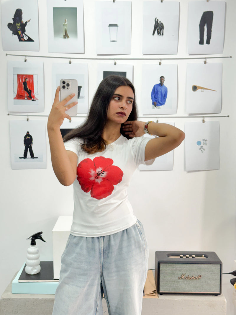 HOT HIBISCUS BABY TEE