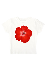HOT HIBISCUS BABY TEE