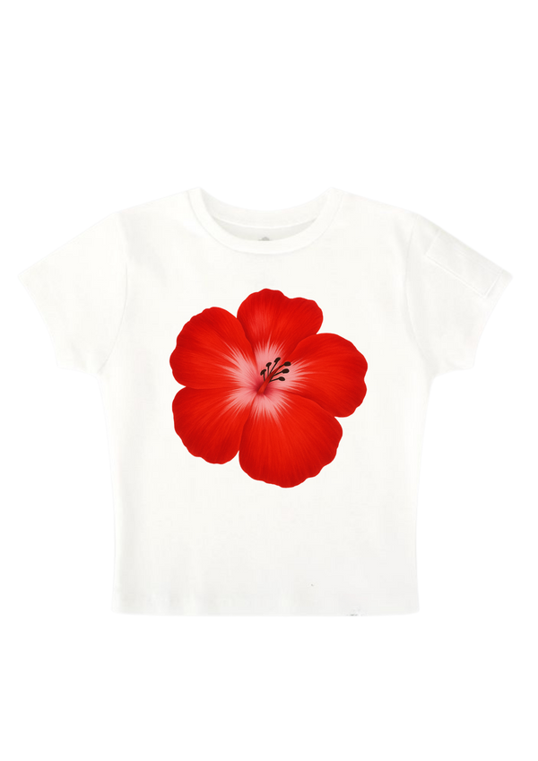 HOT HIBISCUS BABY TEE