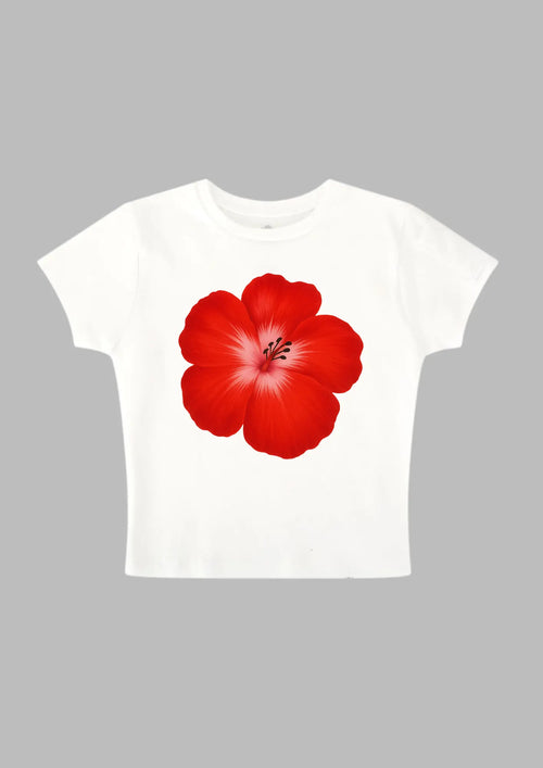 HOT HIBISCUS BABY TEE