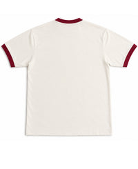 Off White & Maroon Ringer tee Back Design